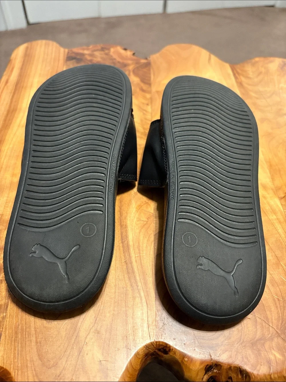 PUMA Boys Cool Cat 2.0 Slide Sandals - black size 1